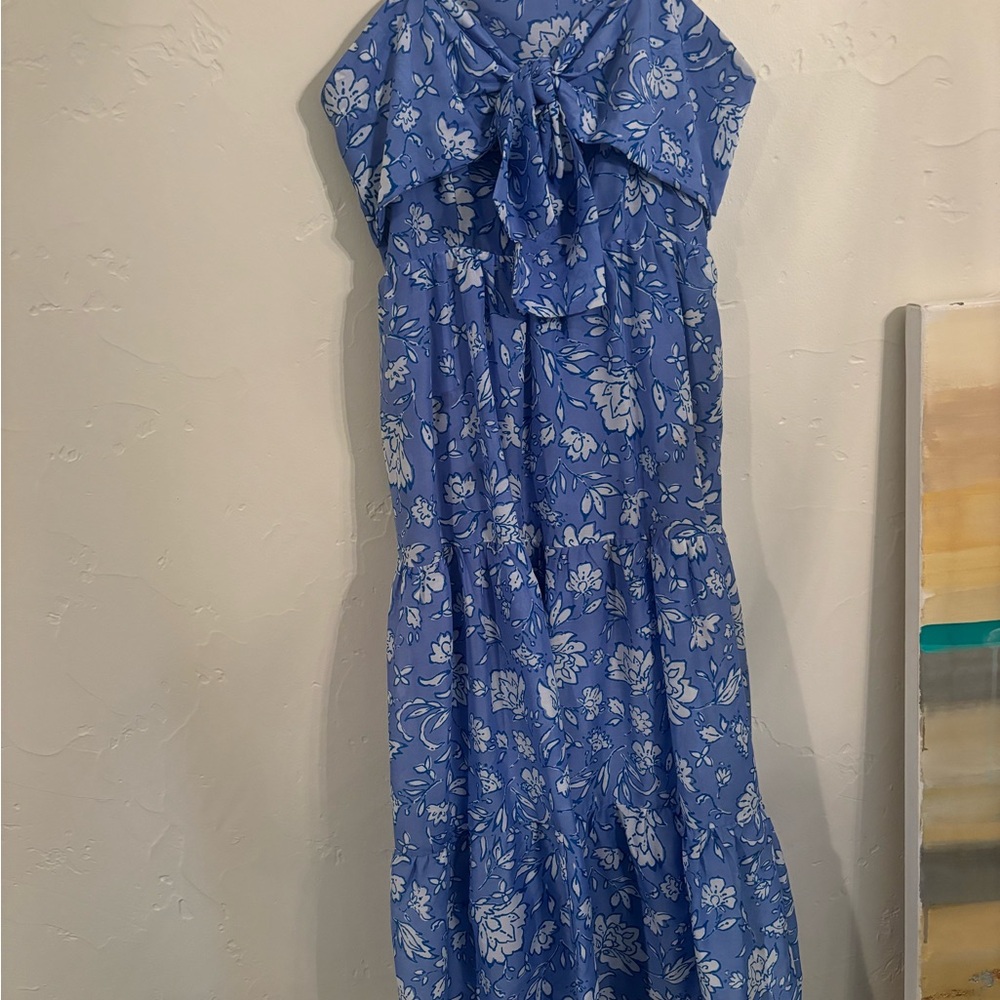 Floral Blue Maxi Dress